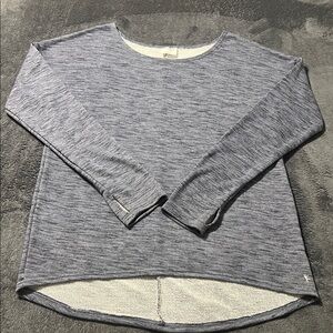 Danskin Now blue sweater womens medium 8-10 athletic wear thumb holes stretchy